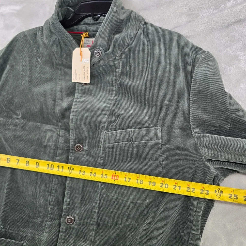 Relwen Cord Trap Blazer Mens‎ XL Green Corduroy Field Jacket Huckberry NEW